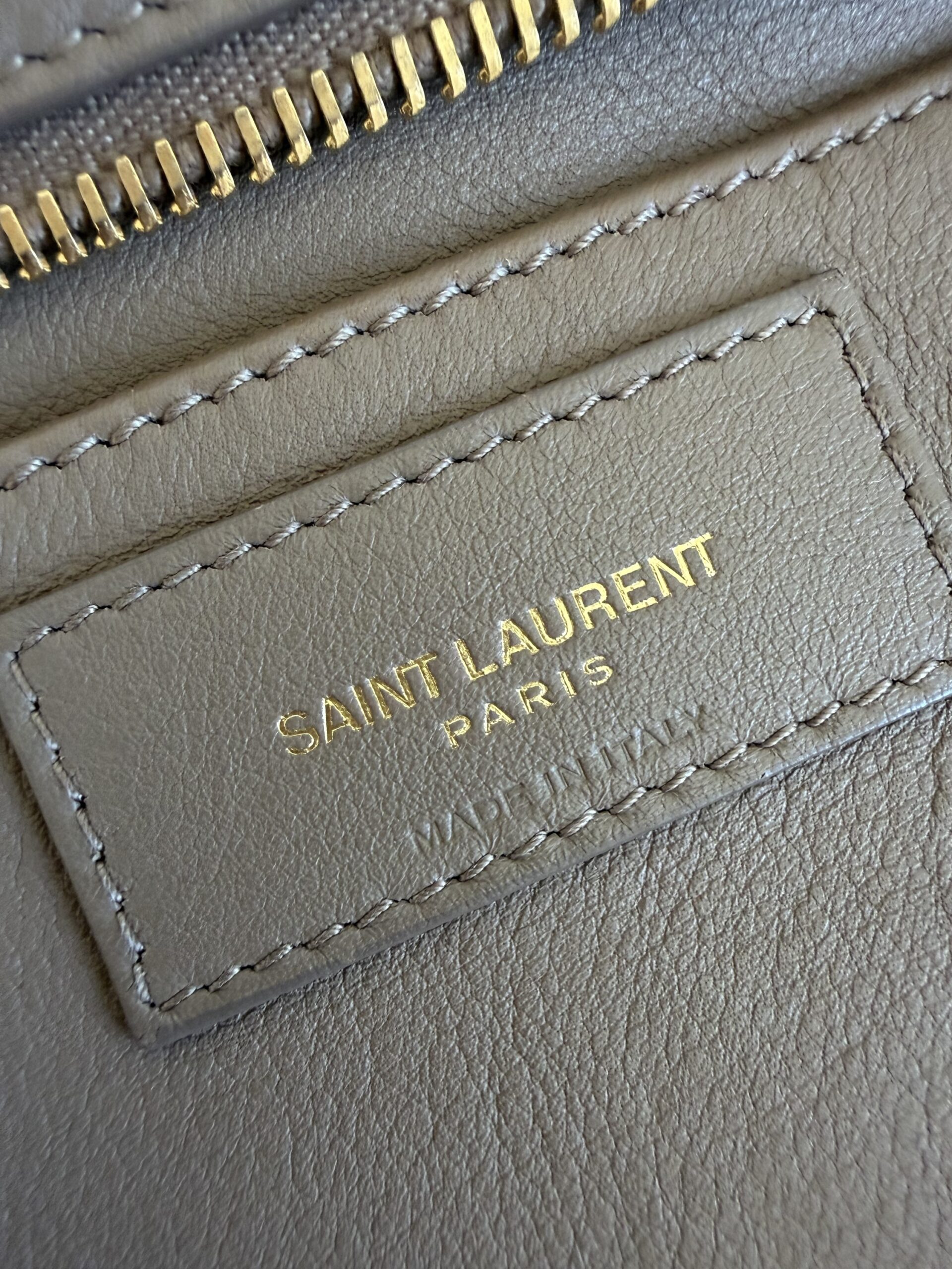 Saint Laurent Paris Cabas Bag Taupe - obrazek 41