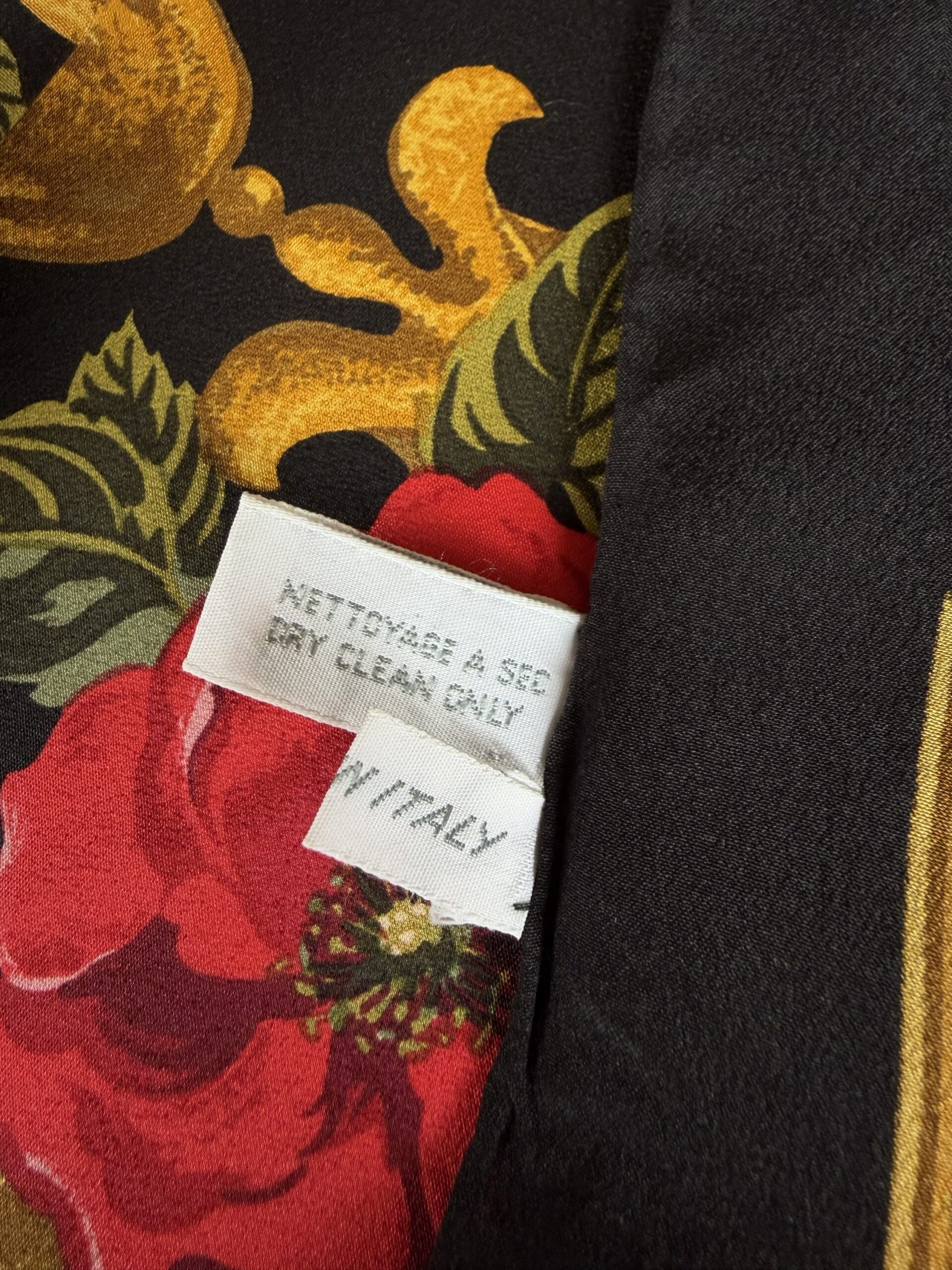 Jedwabna apaszka Christian Dior w kwiaty - obrazek 12
