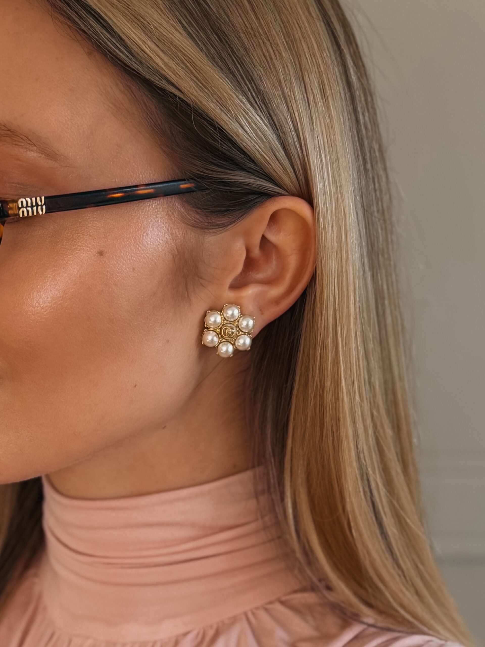 Klipsy Gucci Flower Pearl - full set - obrazek 3