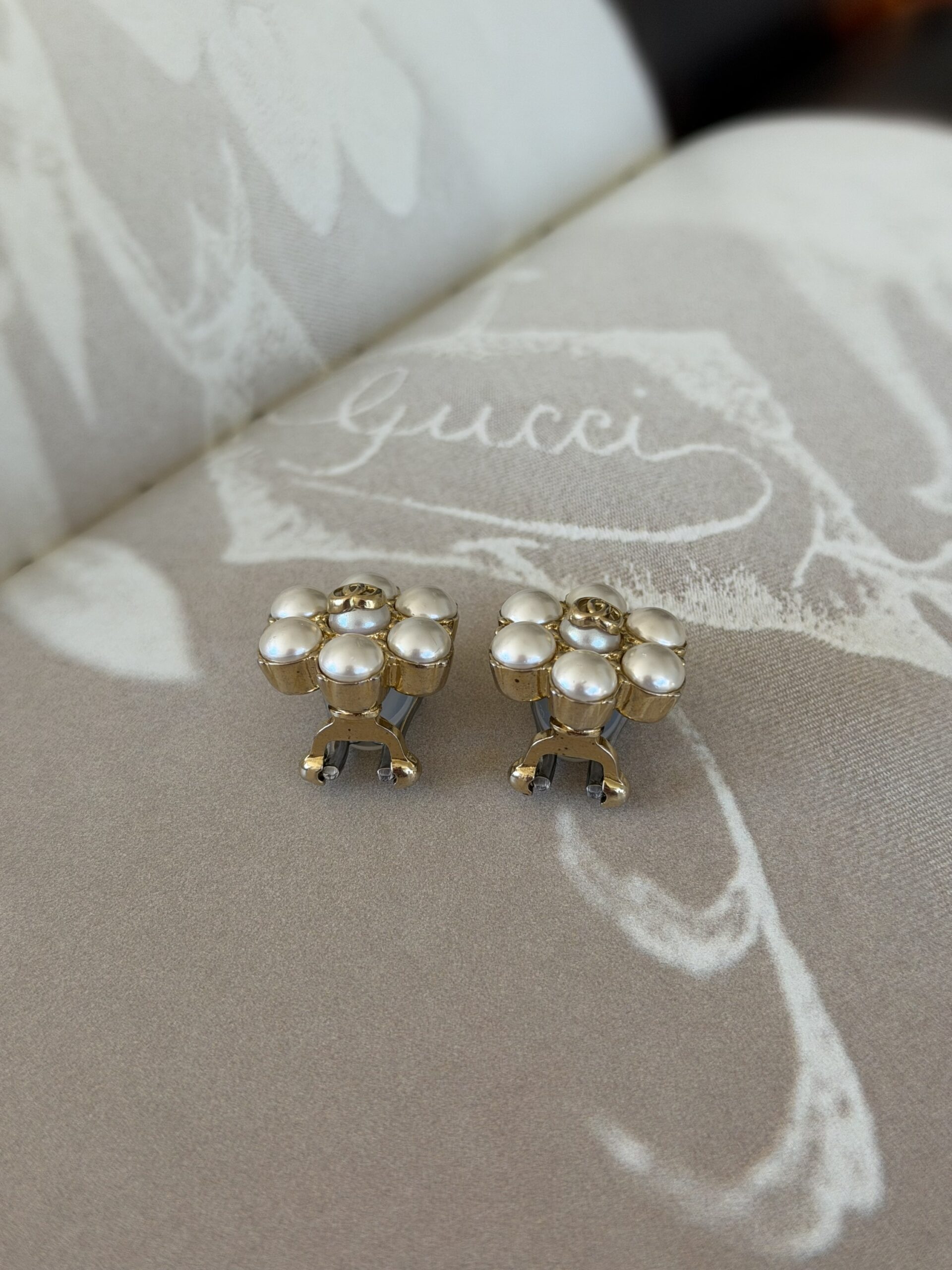 Klipsy Gucci Flower Pearl - full set - obrazek 10