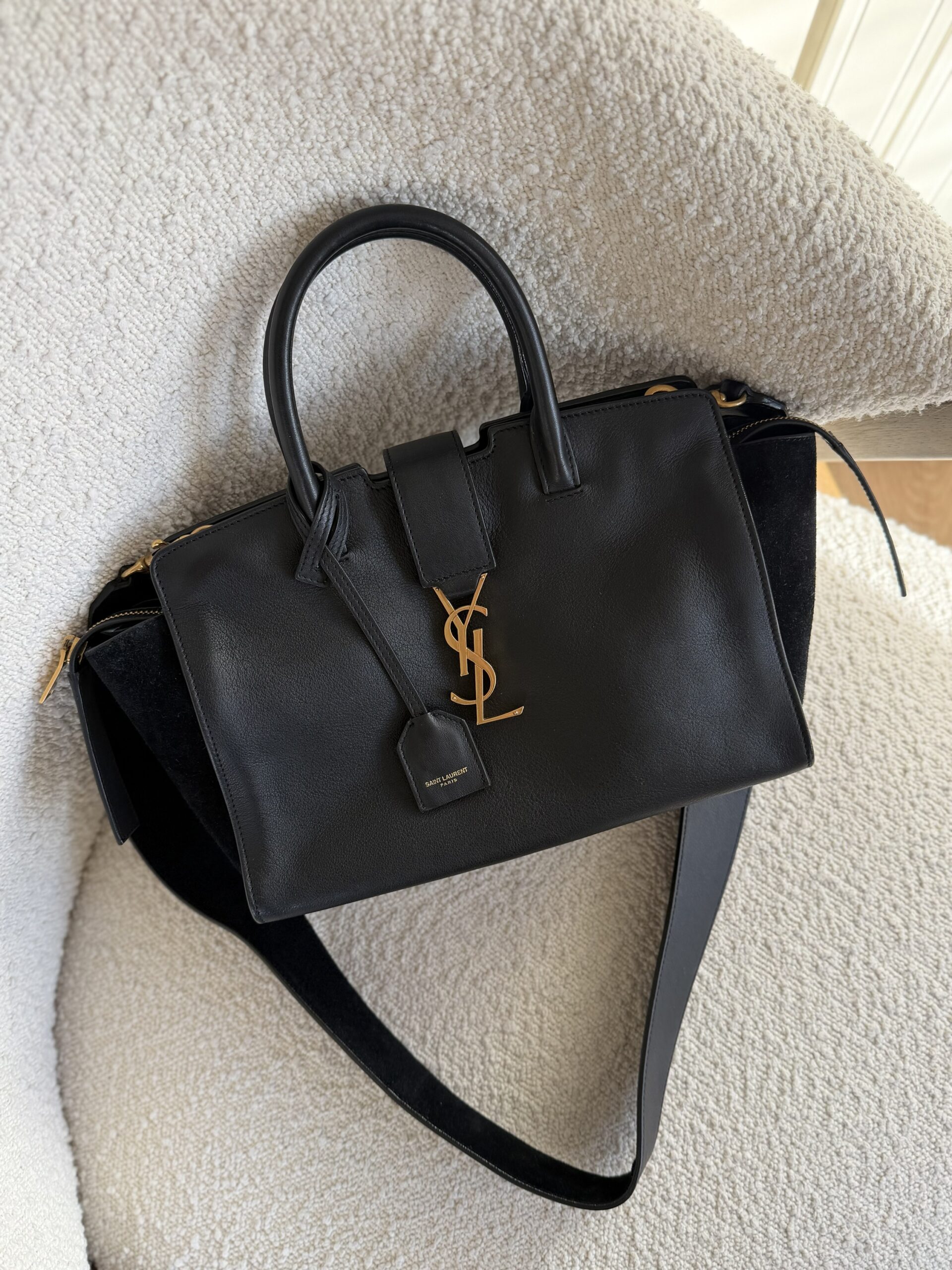 Saint Laurent Paris Cabas Bag Black - obrazek 12