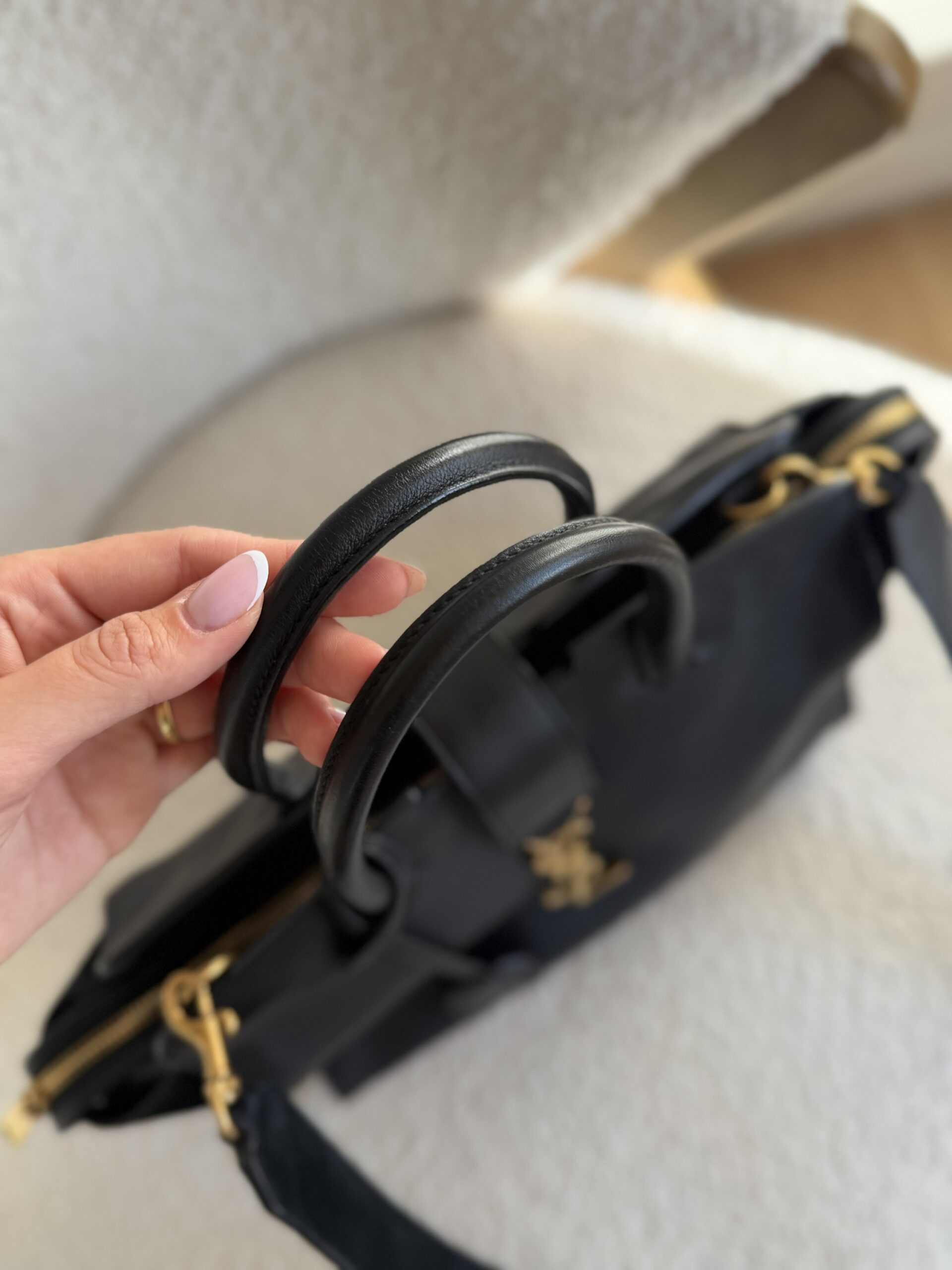 Saint Laurent Paris Cabas Bag Black - obrazek 14