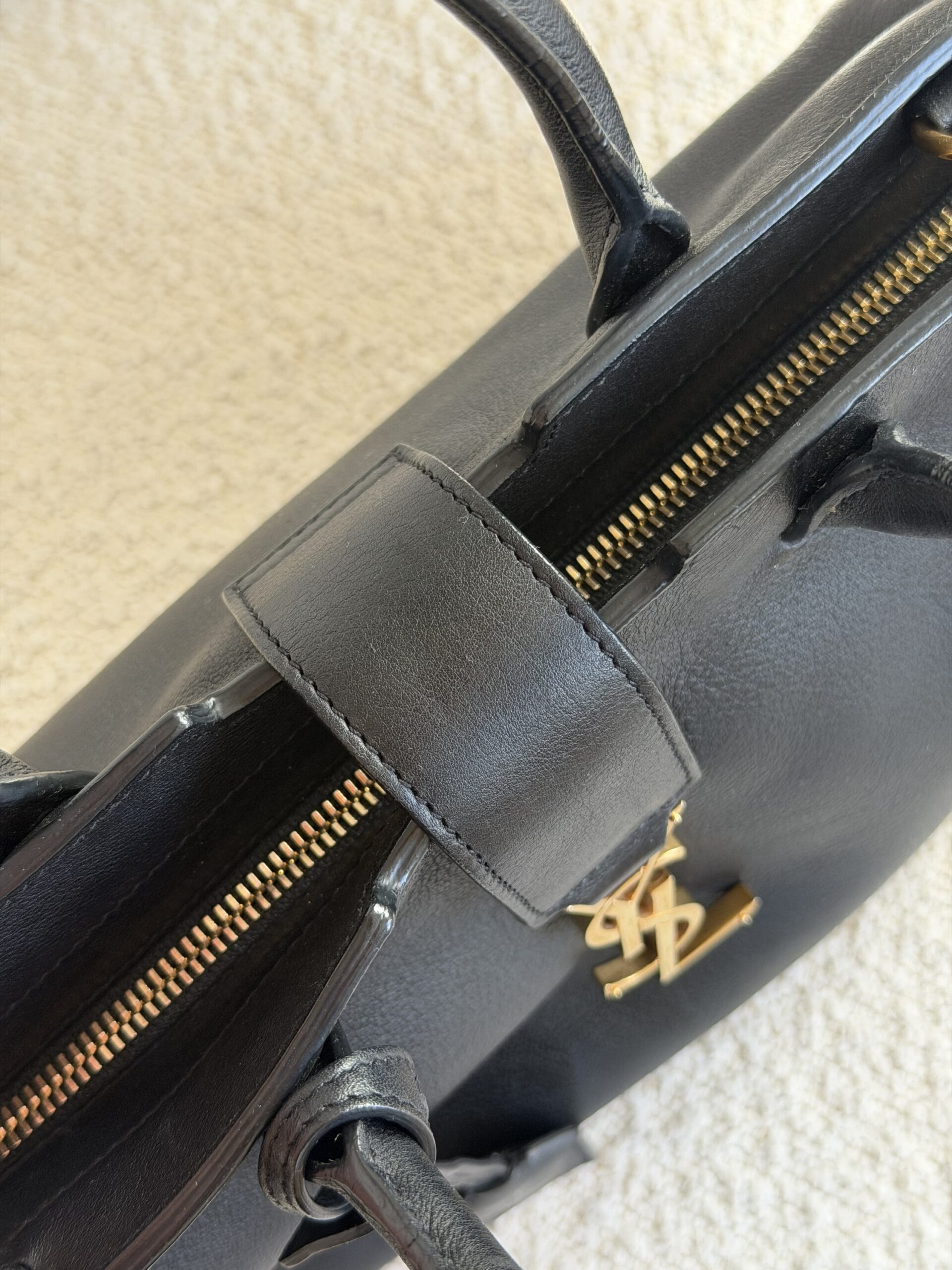 Saint Laurent Paris Cabas Bag Black - obrazek 17