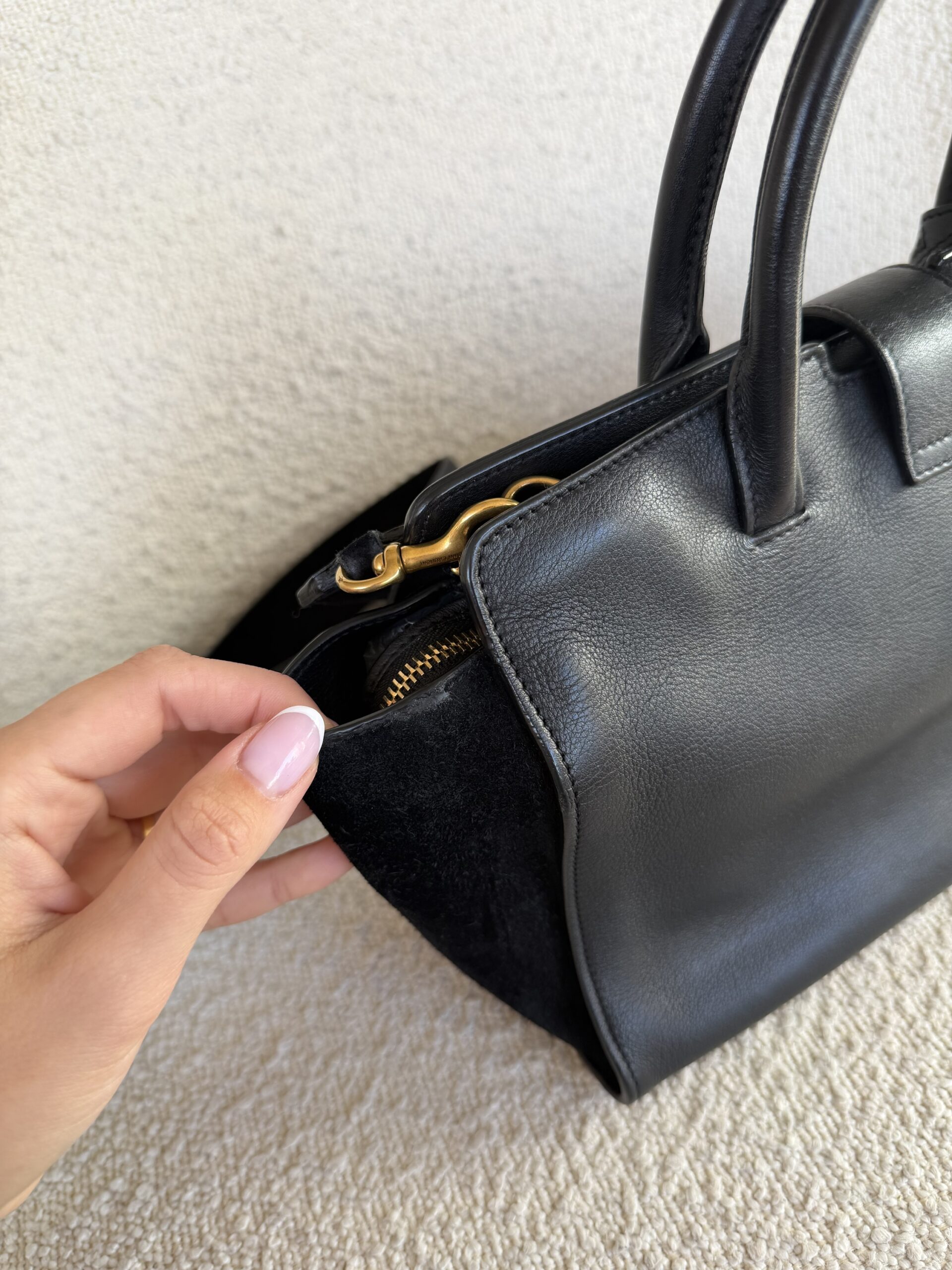 Saint Laurent Paris Cabas Bag Black - obrazek 22