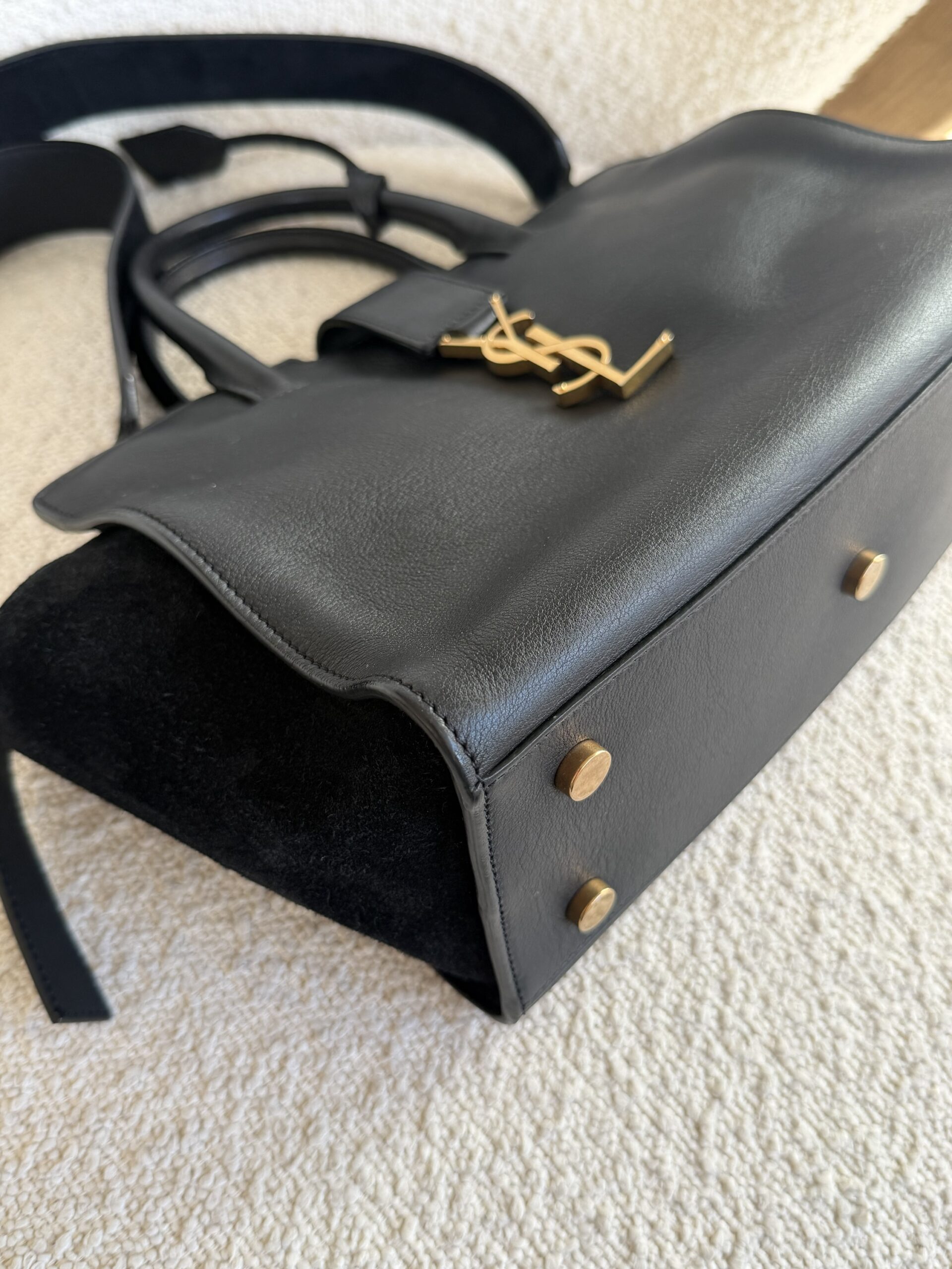 Saint Laurent Paris Cabas Bag Black - obrazek 24