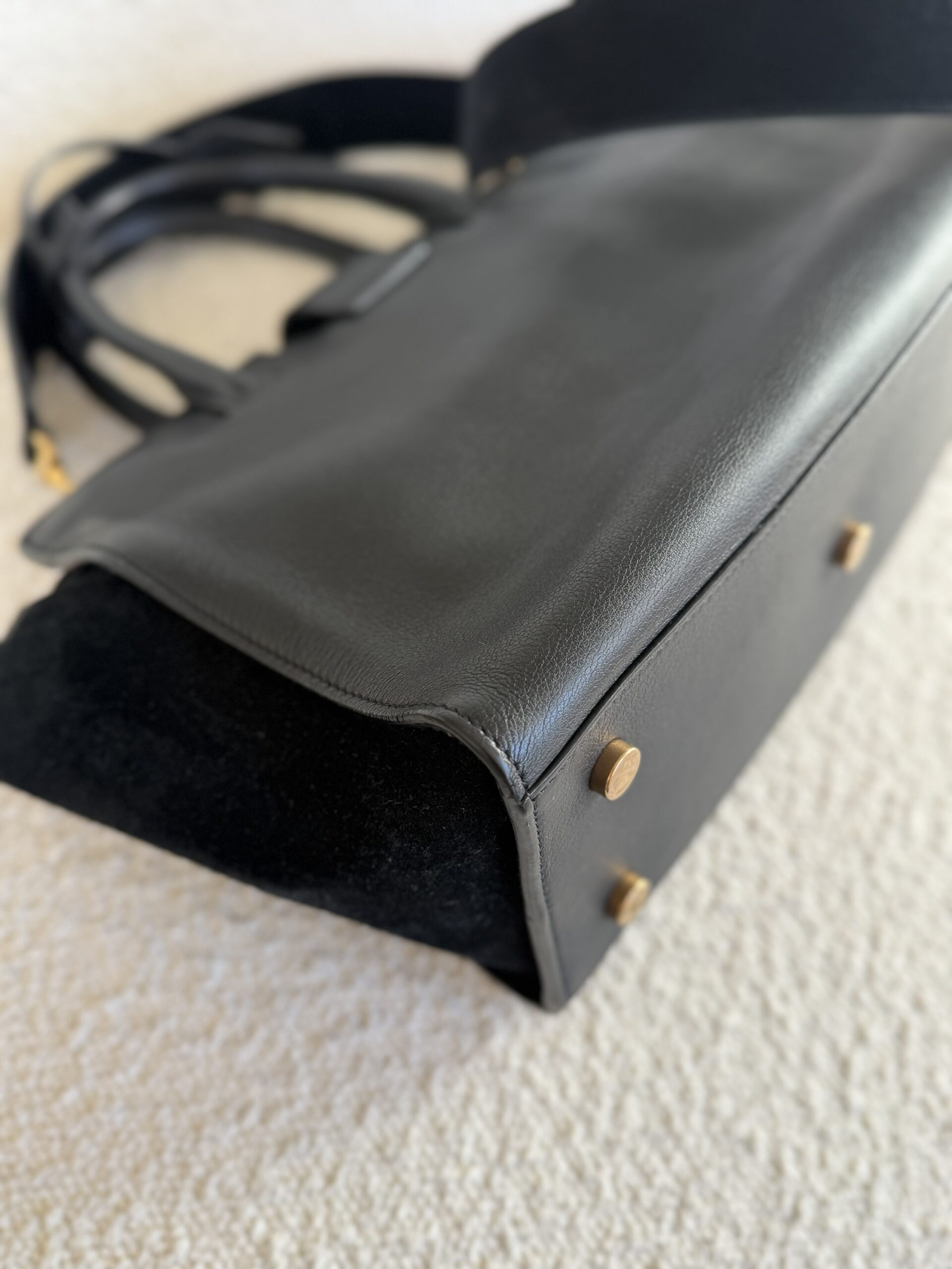 Saint Laurent Paris Cabas Bag Black - obrazek 26