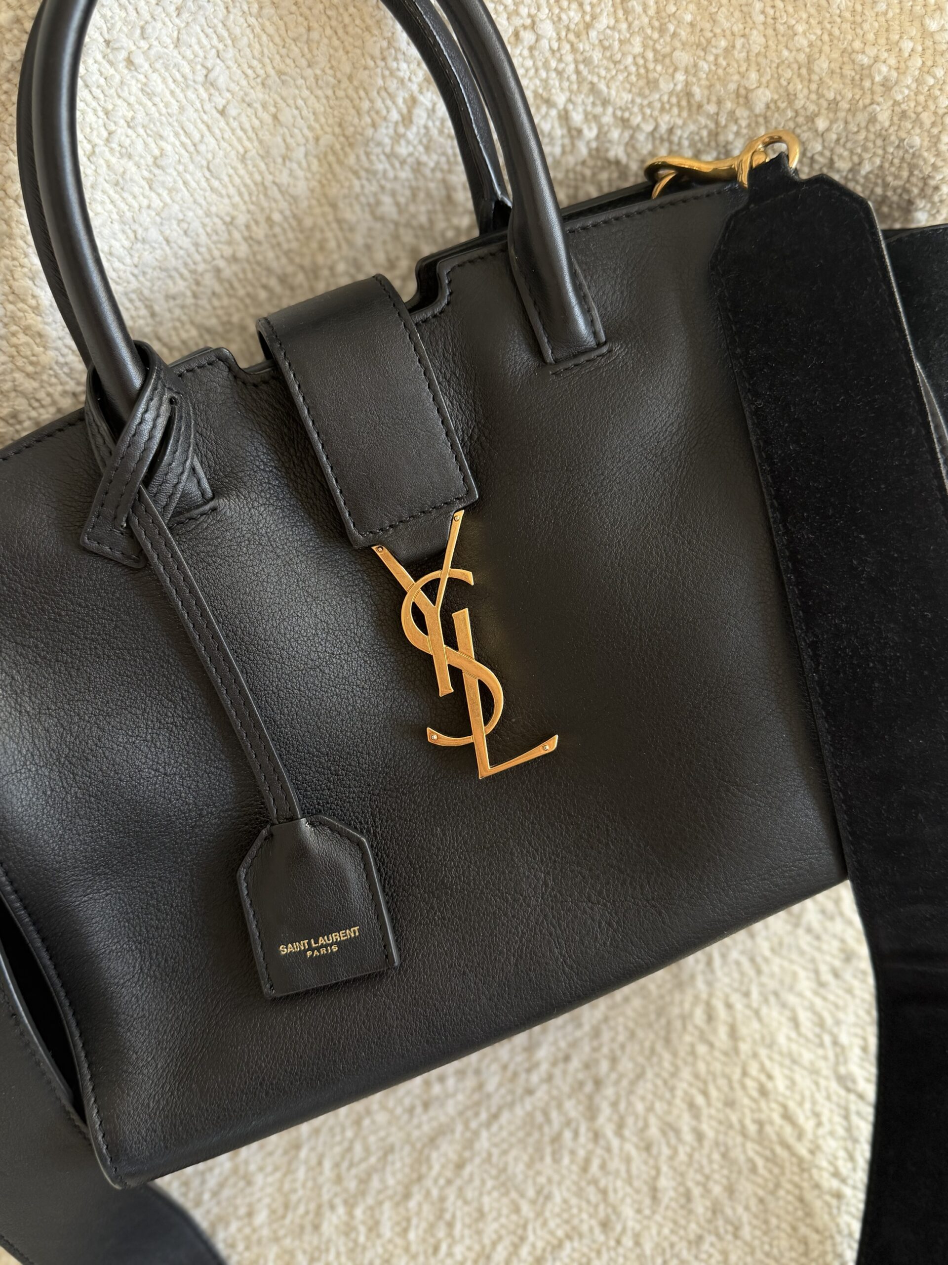 Saint Laurent Paris Cabas Bag Black - obrazek 30