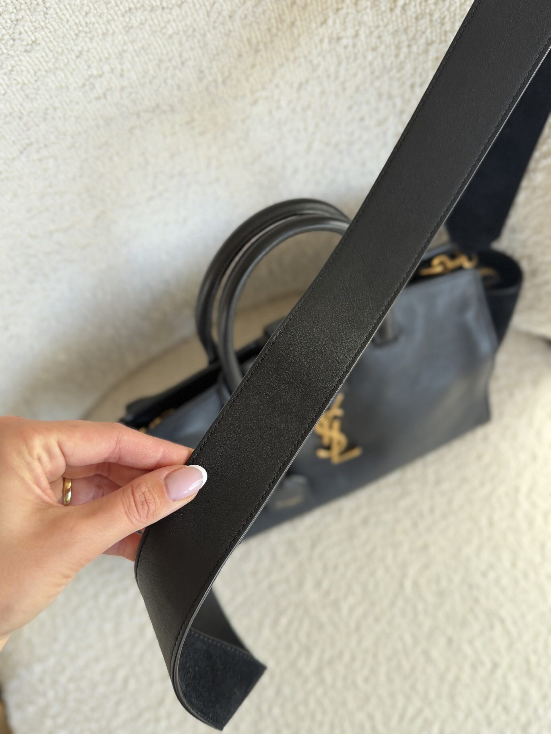Saint Laurent Paris Cabas Bag Black - obrazek 31