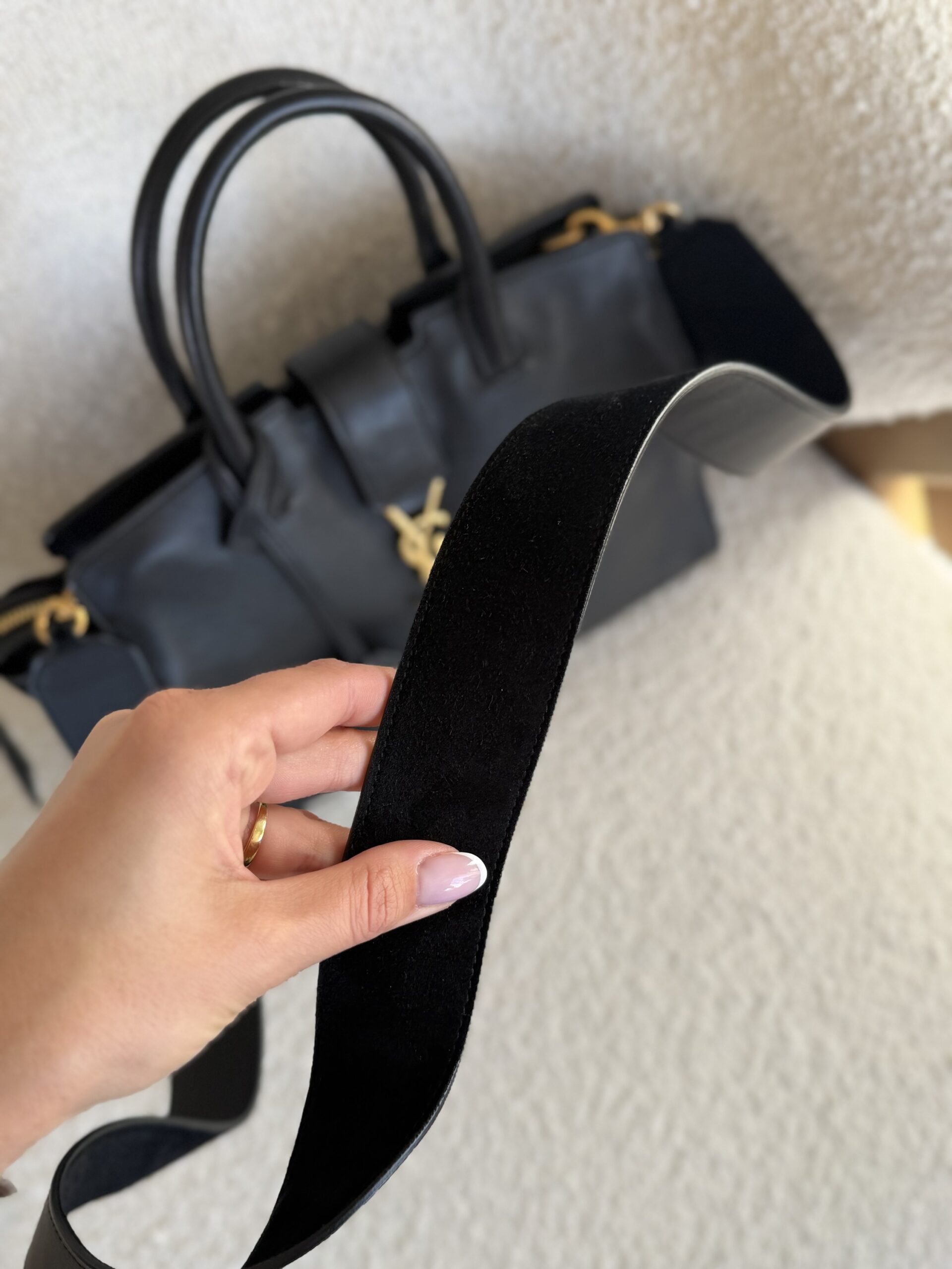 Saint Laurent Paris Cabas Bag Black - obrazek 34