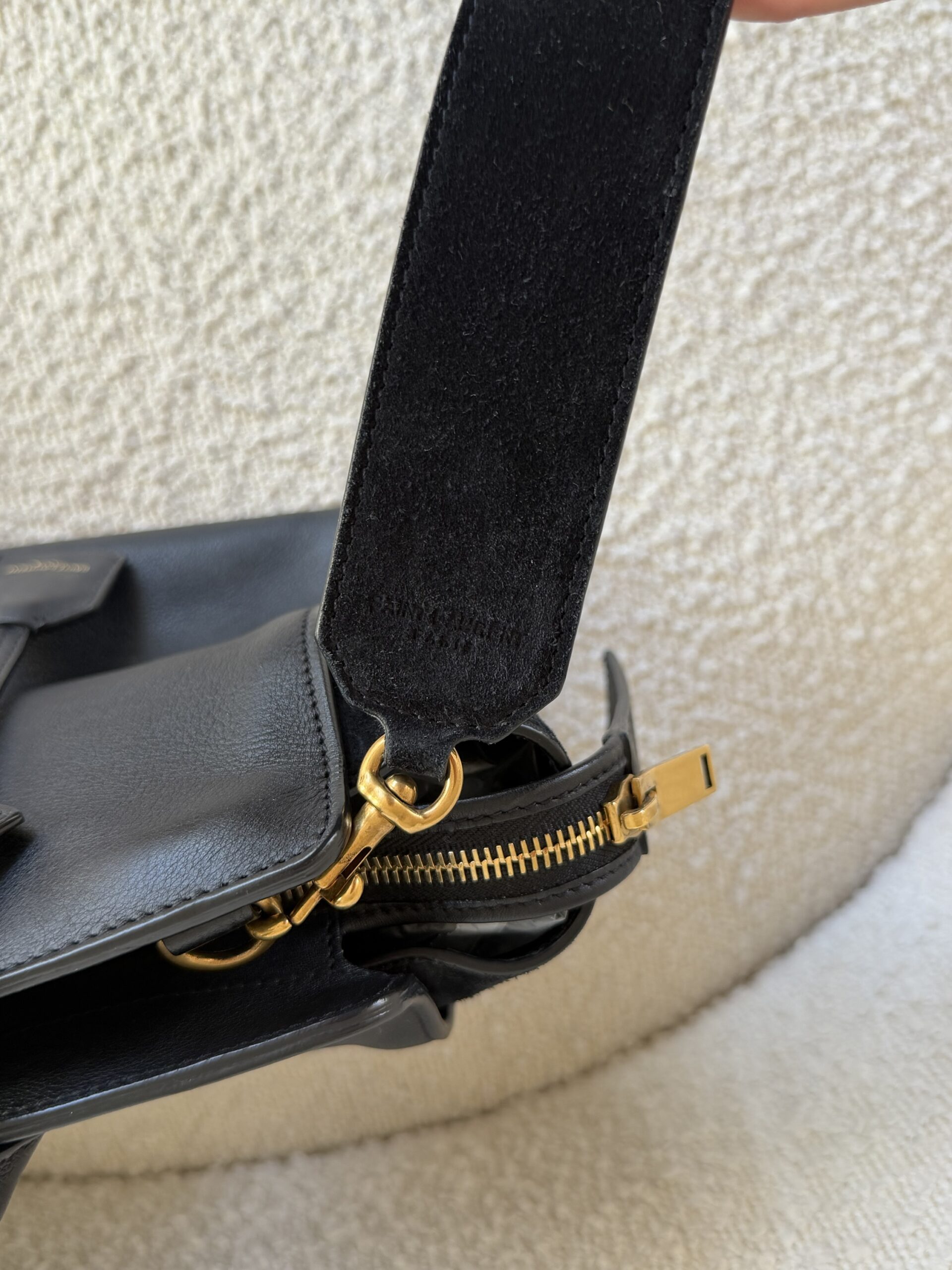Saint Laurent Paris Cabas Bag Black - obrazek 35