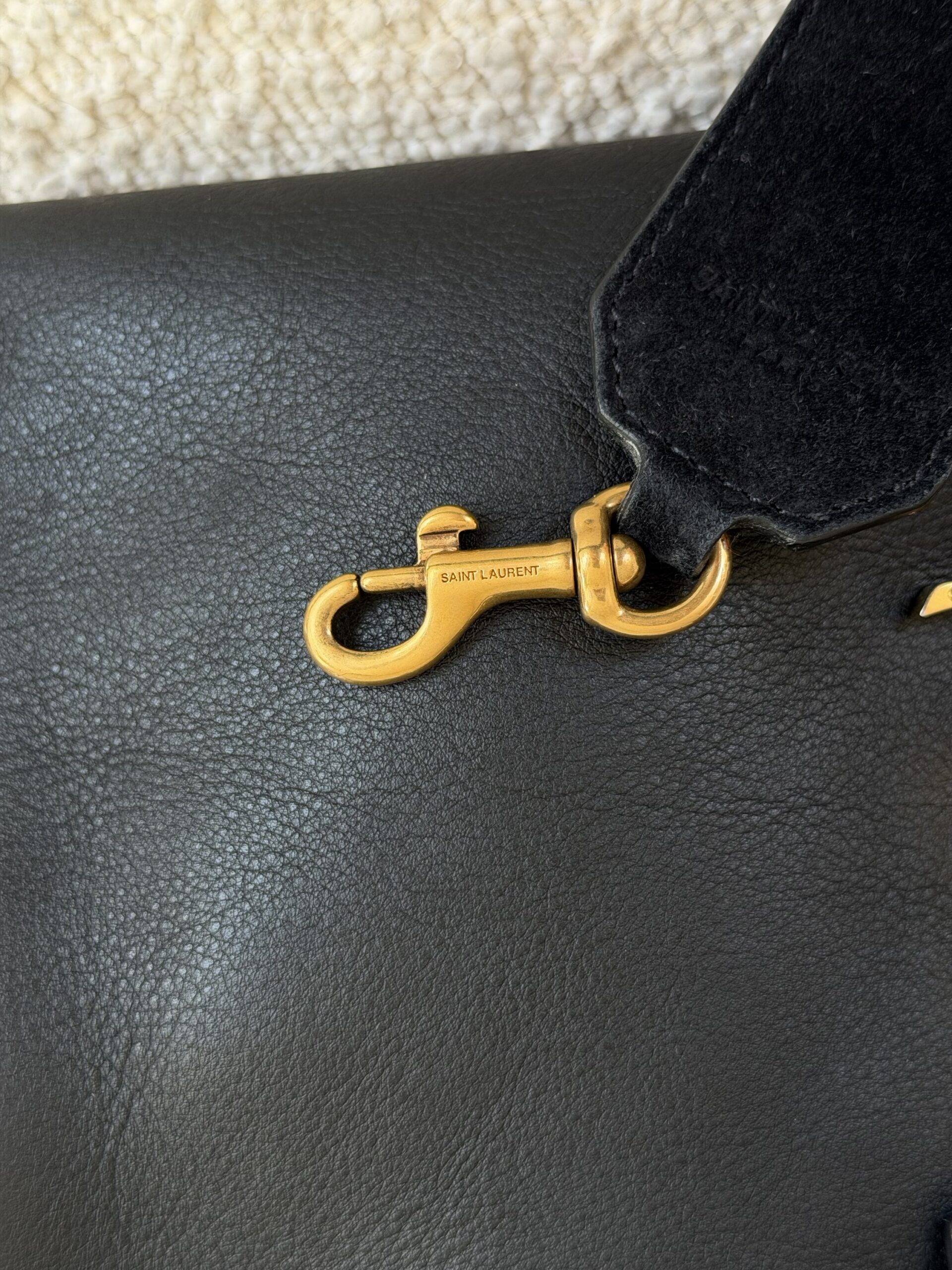 Saint Laurent Paris Cabas Bag Black - obrazek 36