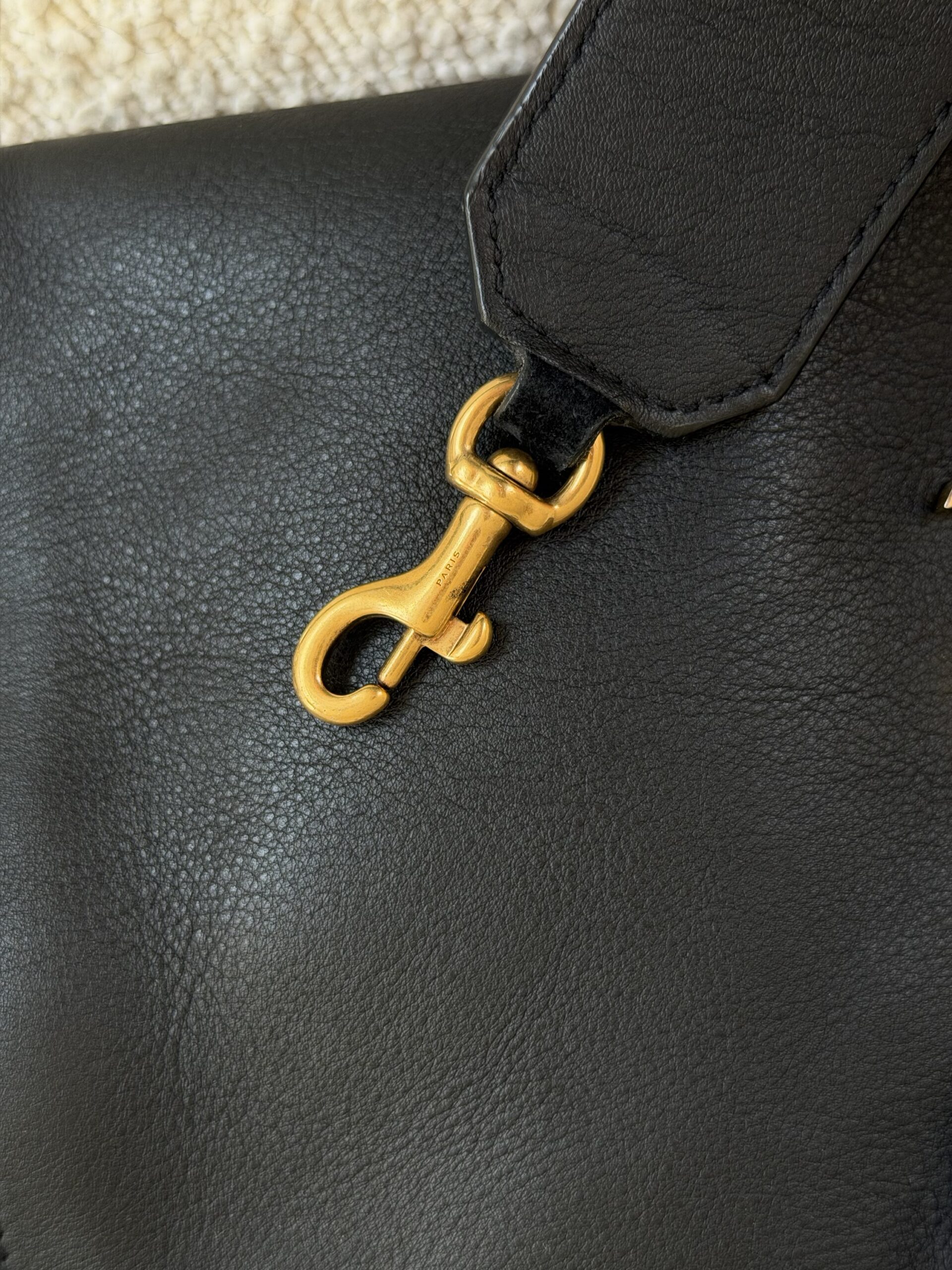 Saint Laurent Paris Cabas Bag Black - obrazek 37