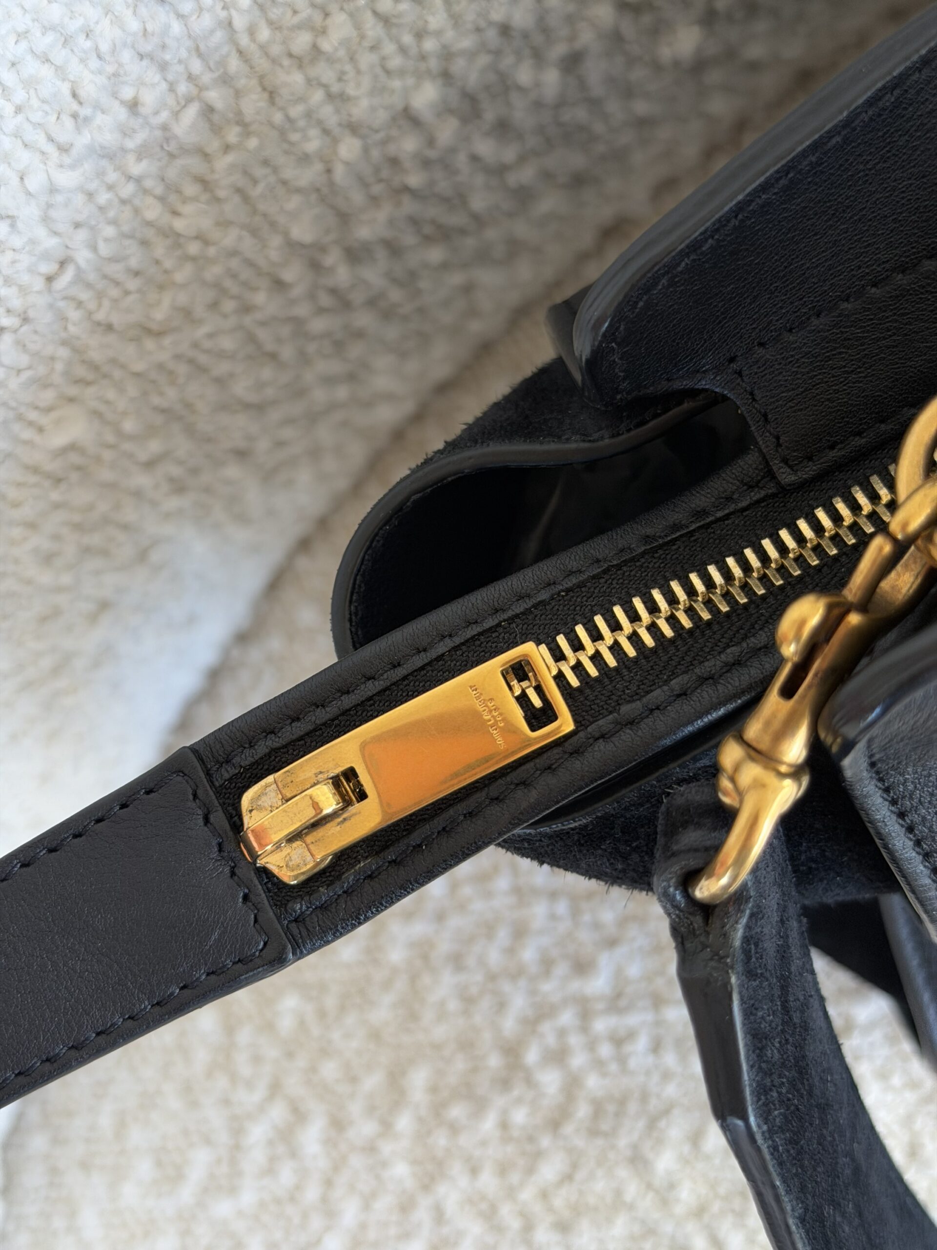 Saint Laurent Paris Cabas Bag Black - obrazek 39