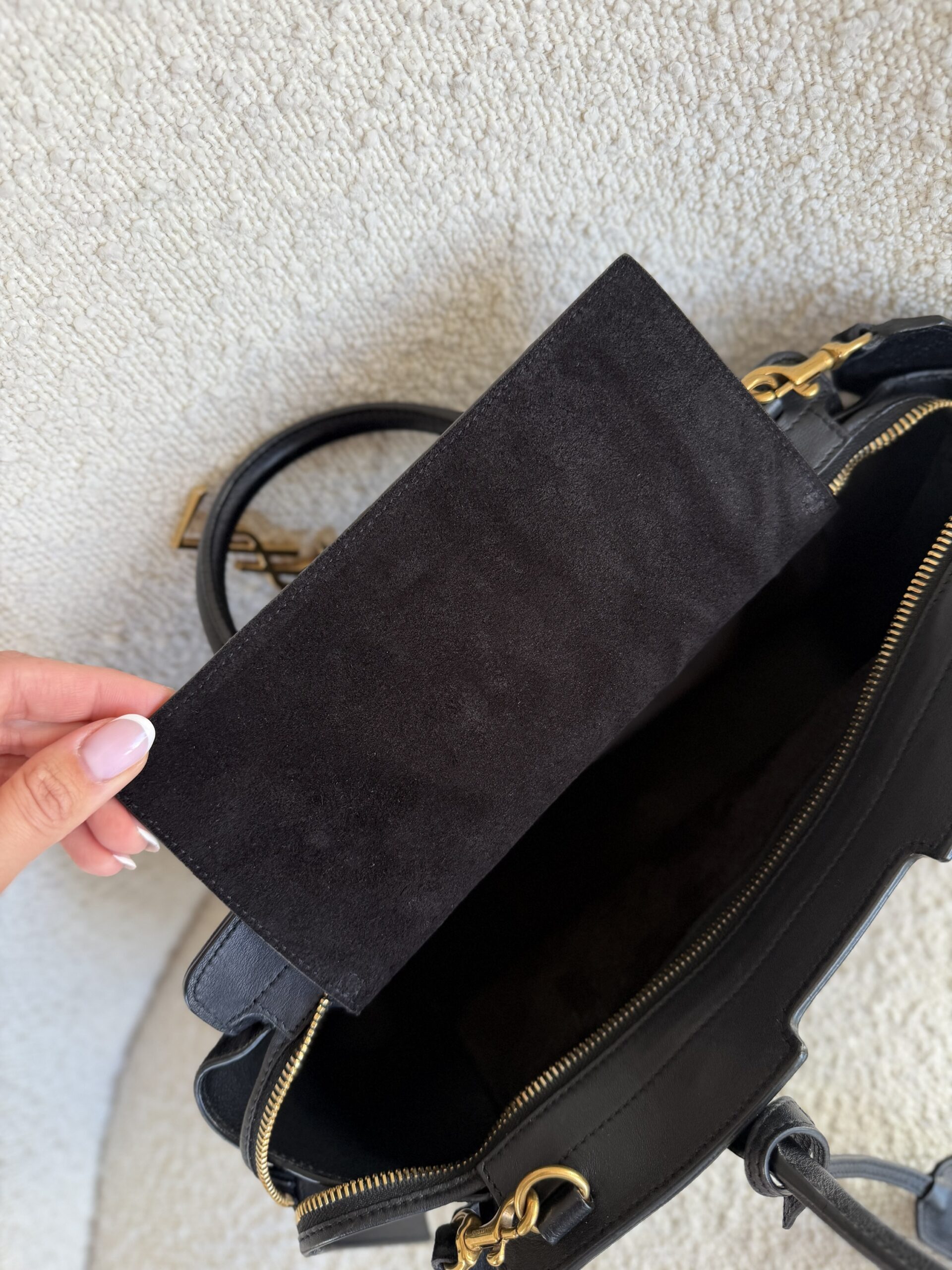 Saint Laurent Paris Cabas Bag Black - obrazek 44
