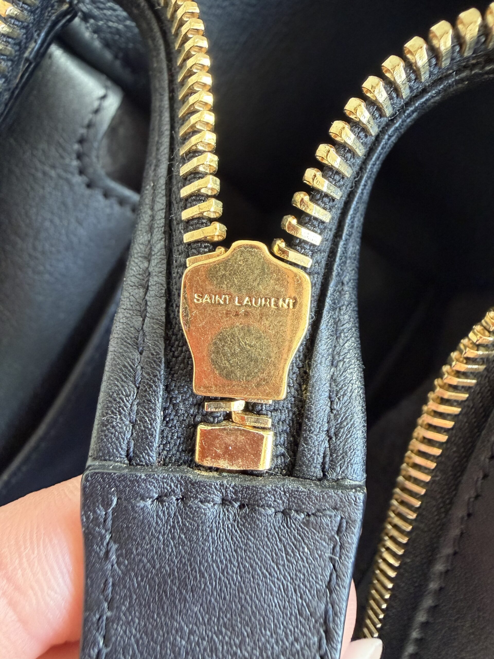 Saint Laurent Paris Cabas Bag Black - obrazek 47