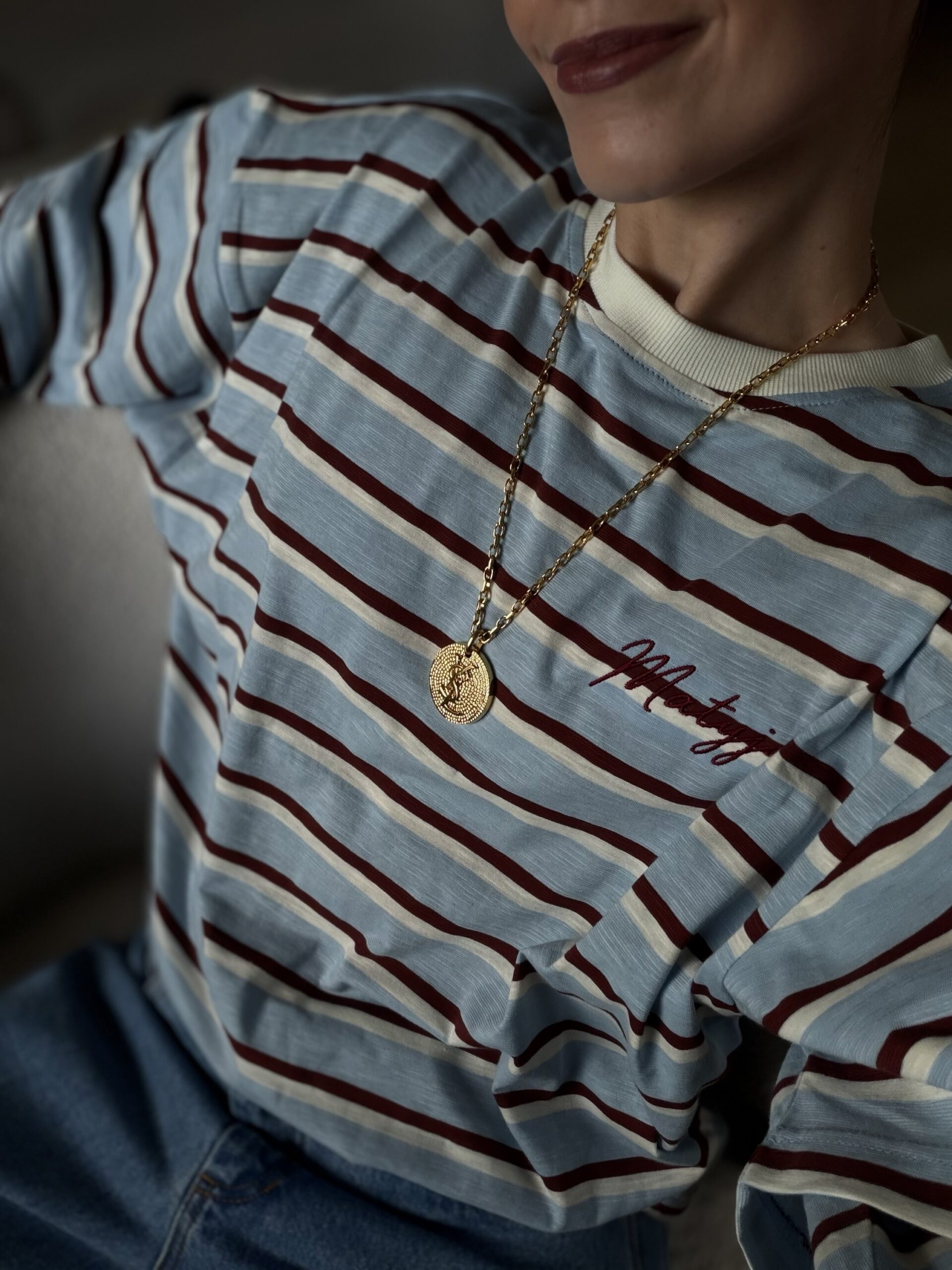 Spektakularny naszyjnik z logo YSL Yves Saint Laurent - obrazek 6