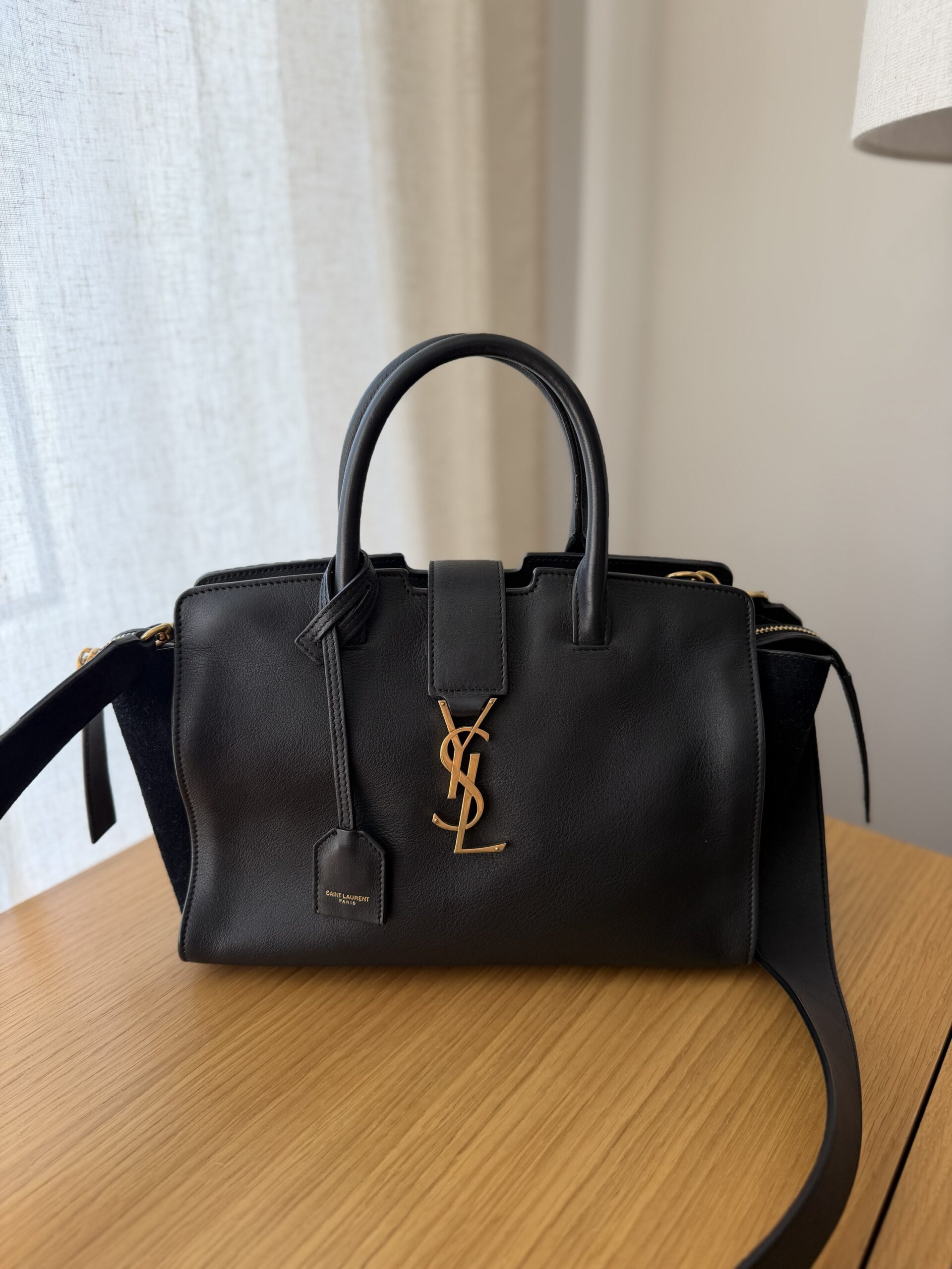 Saint Laurent Paris Cabas Bag Black - obrazek 8