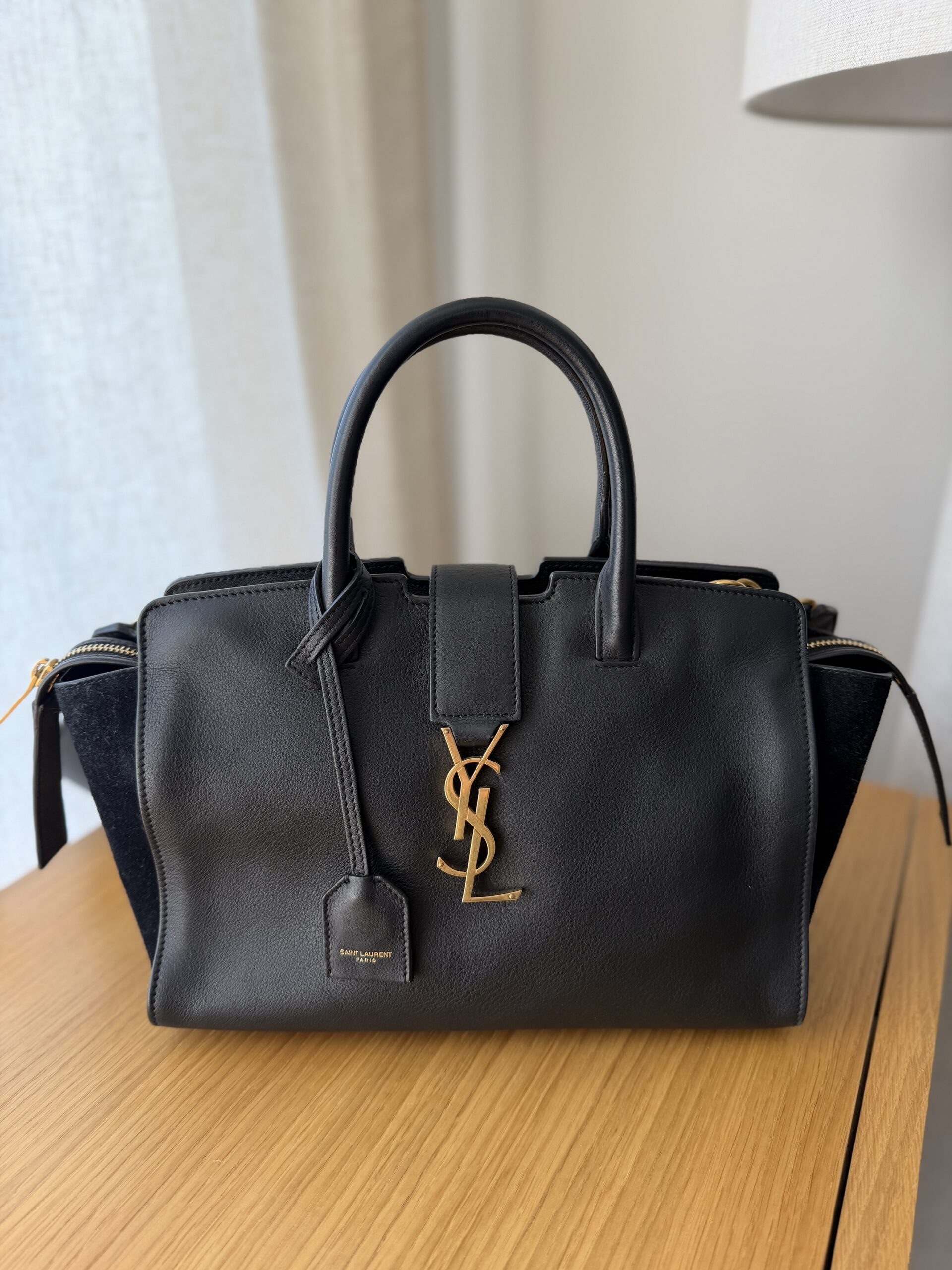 Saint Laurent Paris Cabas Bag Black - obrazek 9