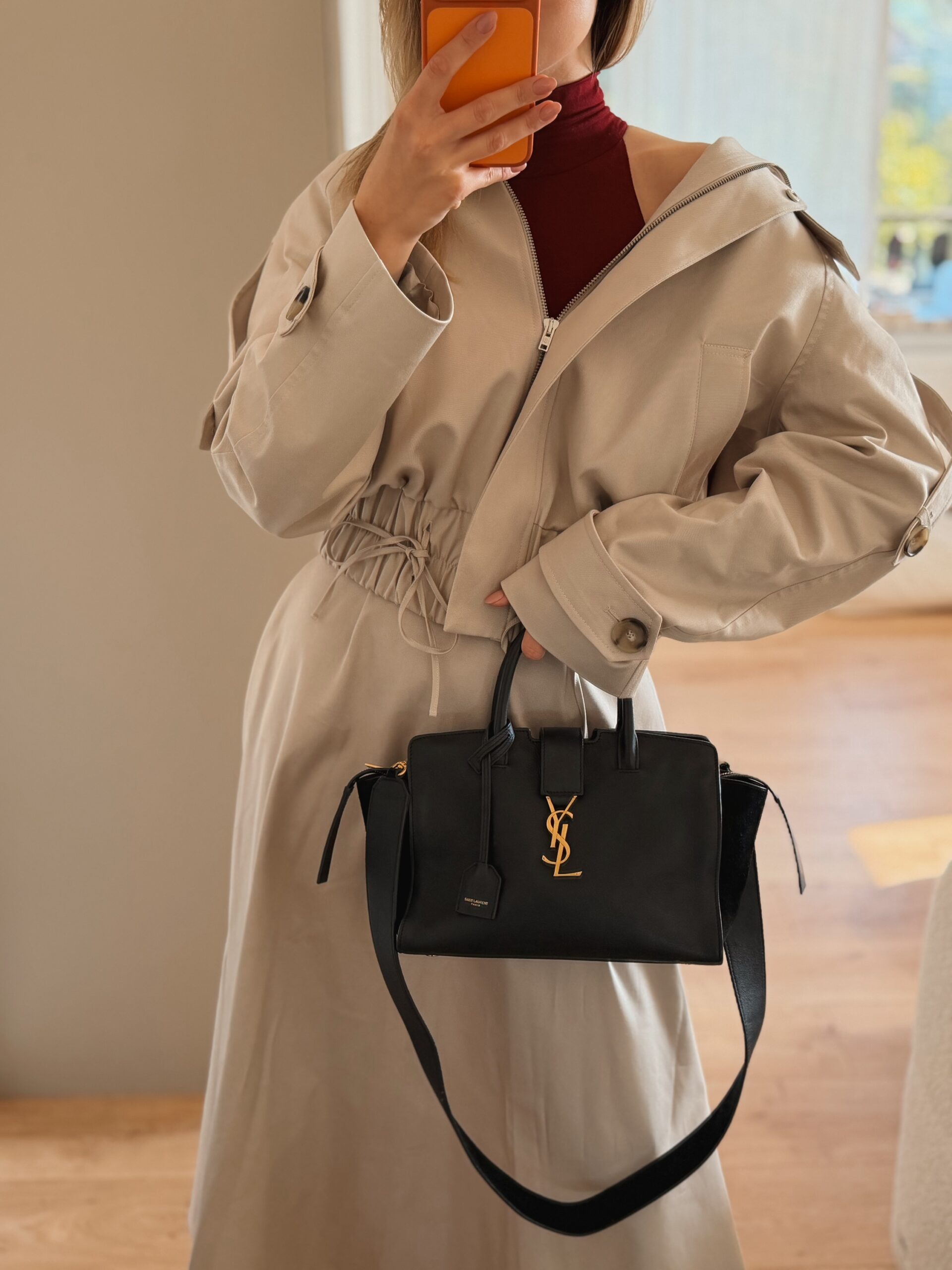 Saint Laurent Paris Cabas Bag Black - obrazek 4