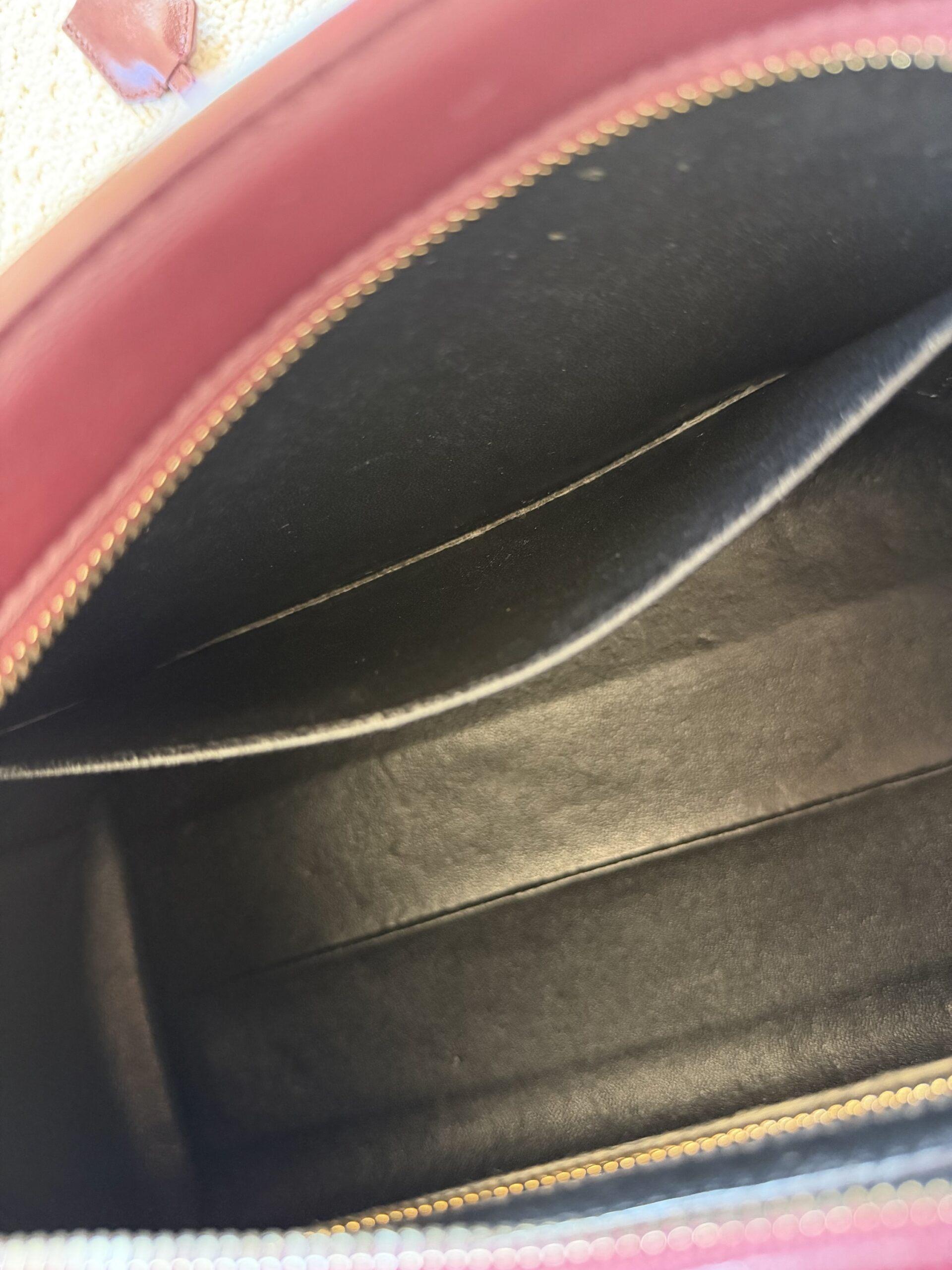 YSL Yves Saint Laurent Cabas Bag Burgundy - obrazek 32