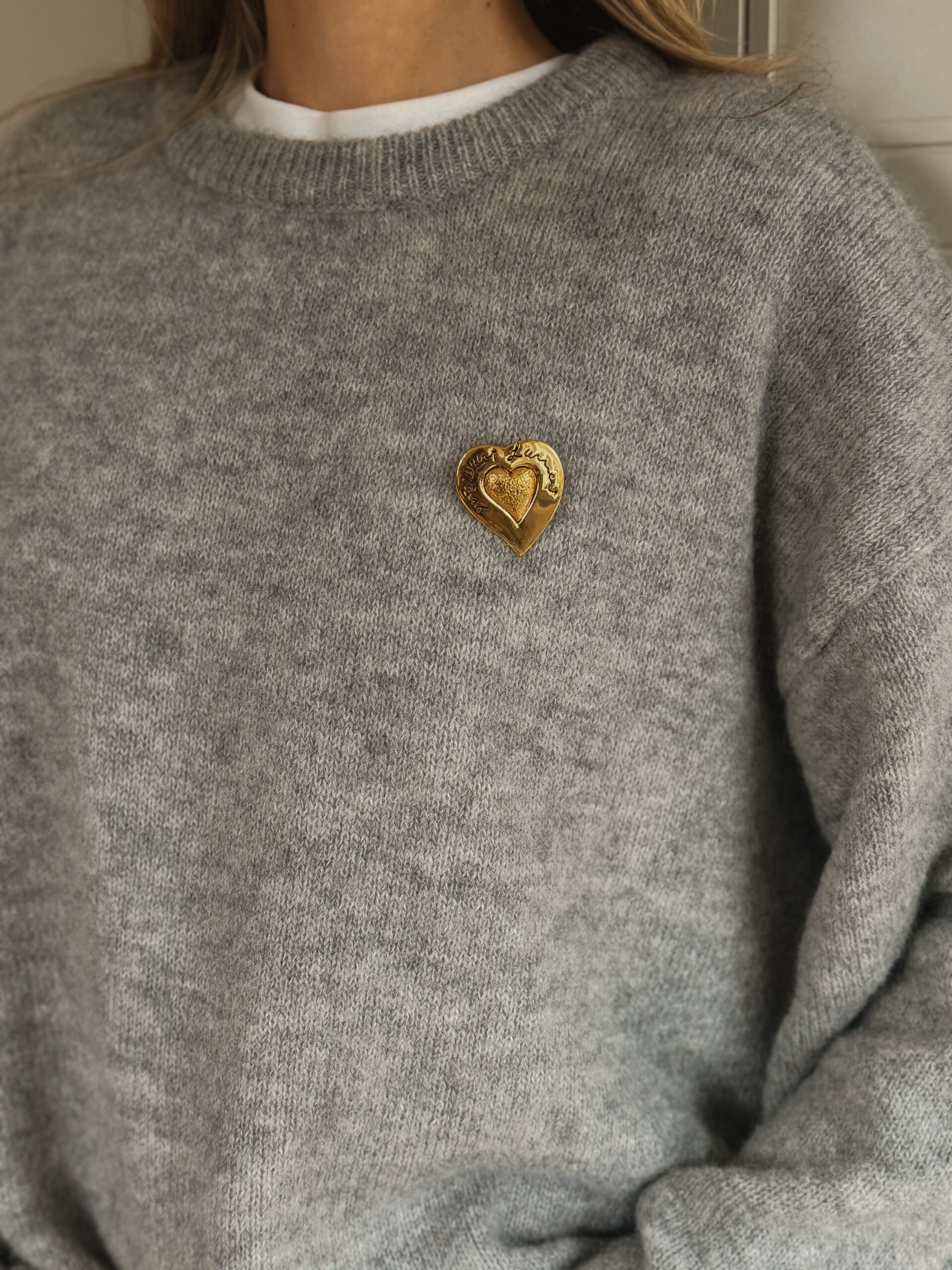 Broszka YSL Heart - lata 80-te - obrazek 4